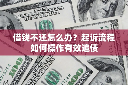 武汉借钱不还怎么办？起诉流程如何操作有效追债