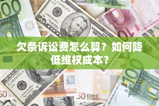 武汉欠条诉讼费怎么算？如何降低维权成本？