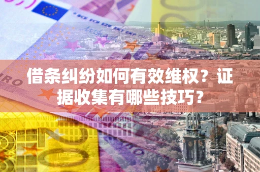 武汉借条纠纷如何有效维权？证据收集有哪些技巧？